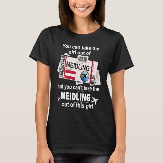 Meidling Boarding Pass Meidling Girl Meidling T-shirt (Voorkant)