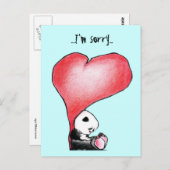 Meieren: Een schattige panda - hart, sorry, briefk Briefkaart (Voorkant / Achterkant)