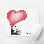 Meieren: Een schattige panda - hart, sorry Muismat (Met muis)