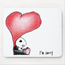 Meieren: Een schattige panda - hart, sorry Muismat