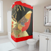 Meiji bird print douchegordijn (In situ)
