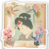 Meiji Era Beauty: Ukiyo-e – Traditional Japanese Sticker (Voorkant)