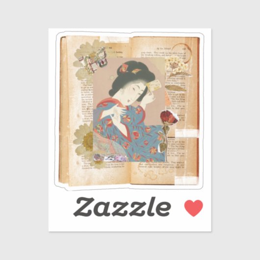 Meiji Era Beauty: Ukiyo-e – Traditional Japanese Sticker (Vel)