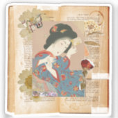 Meiji Era Beauty: Ukiyo-e – Traditional Japanese Sticker (Voorkant)