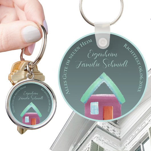 Meilenstein Geschenk Richtfest Bauherr Sleutelhanger