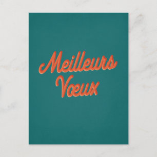 Meilleurs Voeux - Nieuwe jaren Franse Vintage Briefkaart