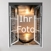Mein Fensterblick Hochformat Poster (Voorkant)