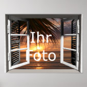 Mein Fensterblick Querformat Poster (Voorkant)