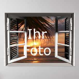 Mein Fensterblick Querformat Poster