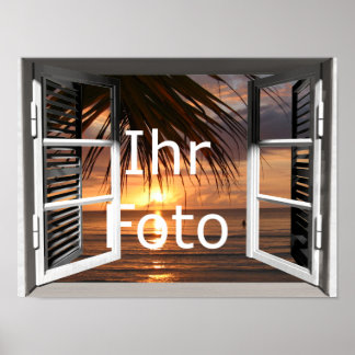 Mein Fensterblick Querformat Poster