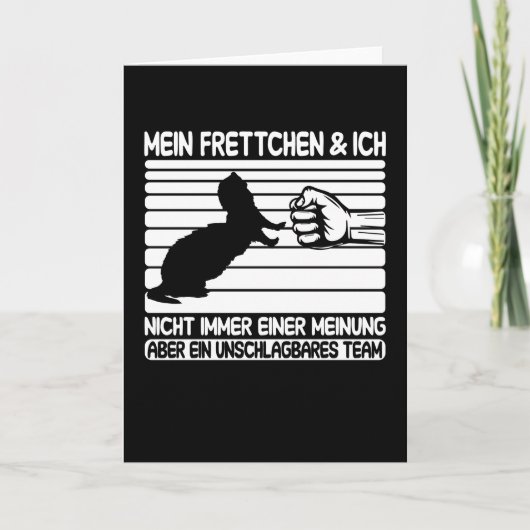 Mein Frettchen en ich sind unschlagbares Team Kaart (Voorkant)