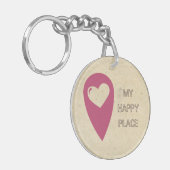 Mein glücklicher Platz Sleutelhanger (Voorkant Links)