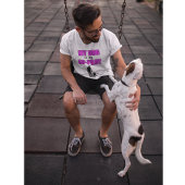 Mein Hund ist mein Partner Pink Modernes Design T-shirt