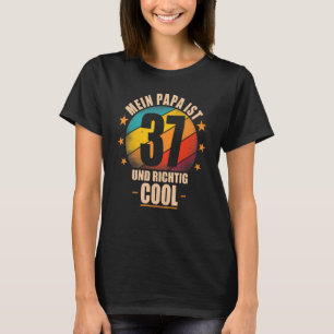Mein Papa ist 37 und richtig cool 37e verjaardag M T-shirt