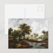 Meindert Hobbema A Wooded Landscape Briefkaart (Voorkant / Achterkant)