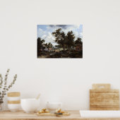 Meindert Hobbema en Abraham Storck A Wooded Lands Poster (Keuken)