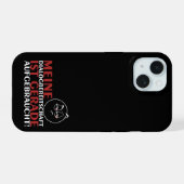 Meine Dialogbereitschaft ist gerade aufgebraucht! iPhone 15 Case (Achterkant horizontaal)