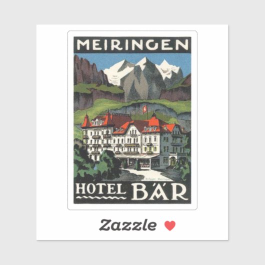 Meiringen Hotel Bar Sticker (Vel)