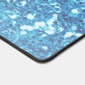 Meisblauw Glitter Sparkles Monogram Bureaumat (Hoek)