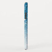 Meisblauw Glitter Sparkles Monogram Case-Mate iPhone Case (Achterkant/rechts)