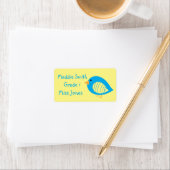 Meisblauw schatteboeltje etiket (Insitu)