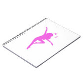 Meisdansersilhouet - Kies achtergrondkleur Notitieboek (Linkerzijde)