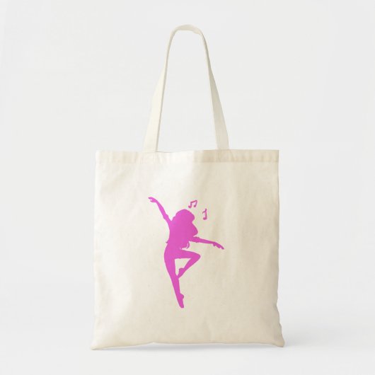 Meisdansersilhouet - Kies achtergrondkleur Tote Bag (Voorkant)