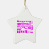Meisdragers : Roze grootste Runner Keramisch Ornament (Rechts)