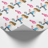 Meisdrapeerpapier voor voetballen cadeaupapier (Hoek)