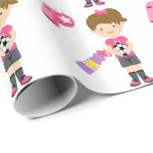 Meisdrapeerpapier voor voetballen cadeaupapier (Rol Hoek)