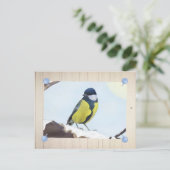 Meise im Winter Briefkaart (Staand voorkant)