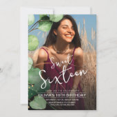 Meiselegant zoete 16e verjaardag zestiende foto kaart (Voorkant)