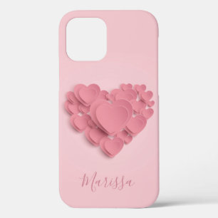 Meisgelaagde roze harten Case-Mate iPhone case