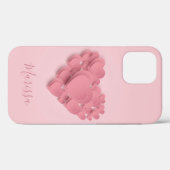 Meisgelaagde roze harten Case-Mate iPhone case (Achterkant (horizontaal))
