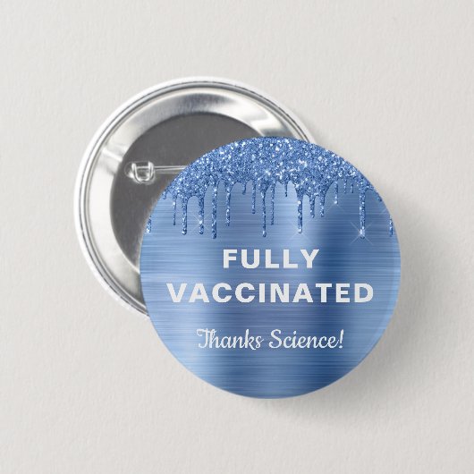 Meisgevaccineerde blauwe Button (Voorkant /achterkant)