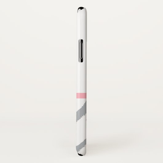 Meisgrijze tijgerstrepen — Dierafdrukken met naam Case-Mate iPhone Case (Achterkant / rechts)