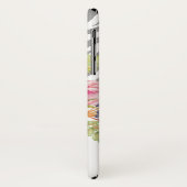 Meisgrijze zebra print roze roze rozen met naam Case-Mate iPhone case (Achterkant/links)