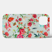 Meisgroen bloemen en rozen insectenpatroon Case-Mate iPhone case (Achterkant (horizontaal))