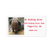 Meishan, varkensvlees Adresetiketten Etiket (Voorkant)