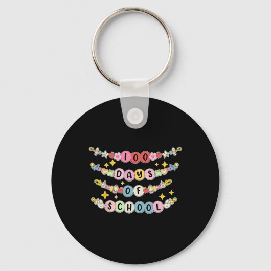 Meisje 100 dagen schoolarmband sleutelhanger (Voorkant)