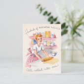  meisje 100 verjaardag wil bakken feestdagenkaart (Staand voorkant)