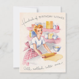  meisje 100 verjaardag wil bakken feestdagenkaart