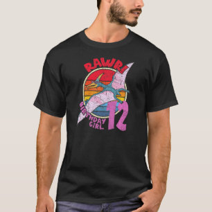 Meisje 12e verjaardag ik Rawr Pterodactylus I fami T-shirt