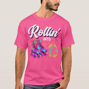 Meisje 13e verjaardag 13 jaar oud Rollerskate Scha T-shirt