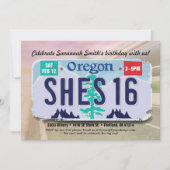 Meisje 16e verjaardag Oregon Uitnodiging (Voorkant)