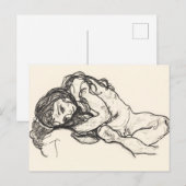 Meisje 1918, ingediend door Egon Schiele Briefkaart (Voorkant / Achterkant)