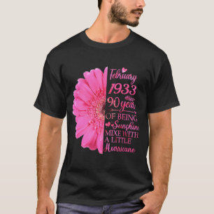 Meisje 1933 T 90 jaar oud 90th Birthday T-shirt