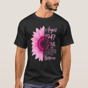 Meisje 1947 75 jaar zonneschijn gemengd t-shirt