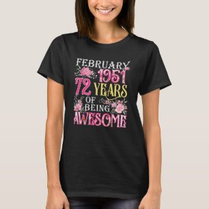 Meisje 1951 72e verjaardag 72 jaar oud t-shirt