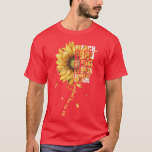 Meisje 1984 Zonnebloem 38e verjaardag 38 jaar o T-shirt